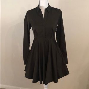 Chocolate Brown A line dress